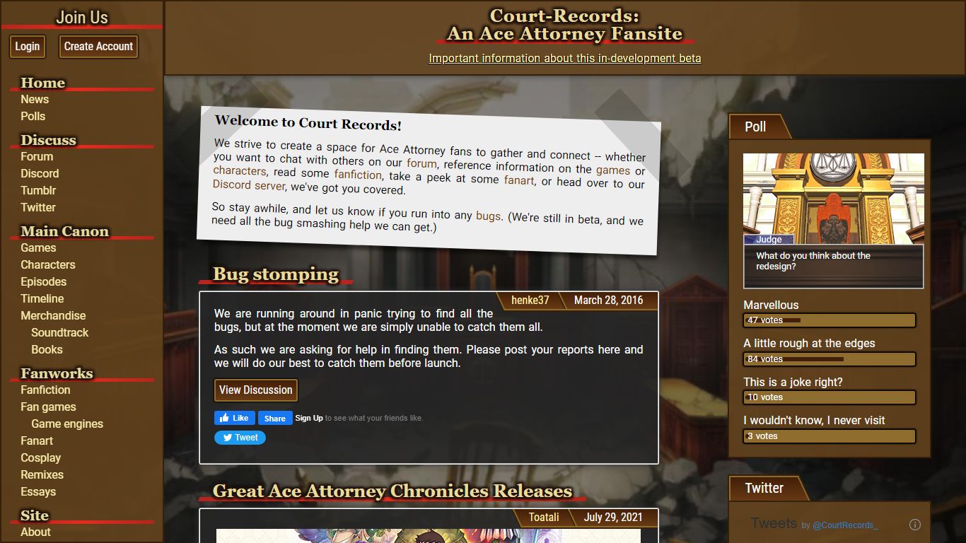 CR.NET - Front page - Court Records